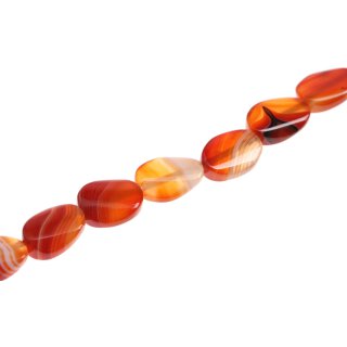 Stone red line agate oval twist / 20mm.