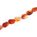 Stone red line agate oval twist / 20mm.