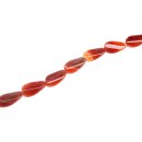 Stone red line agate oval twist / 28mm.