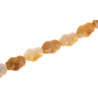 Stein Perlen Y.C jade oval irregular / 30mm.