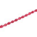 Stone Rhodonite pink teardrop faceted / 12mm.