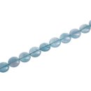 Stein Perlen Aquamarine flat round   / 15mm.