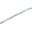 Stone Aquamarine flat round faceted / 8mm.