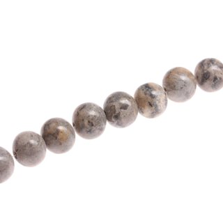 Stone Marble grey round beads / 25mm.