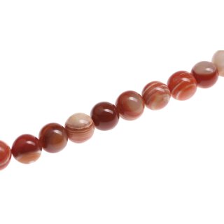 Stone Red line agate round beads / 22mm.