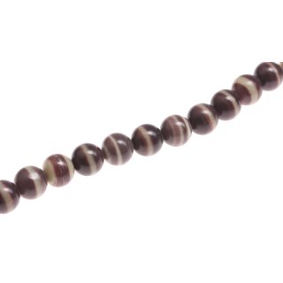 Stone Iron zebra jasper round beads / 20mm.