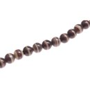 Stone Iron zebra jasper round beads / 20mm.