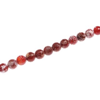 Stone Red line agate round beads / 16mm.