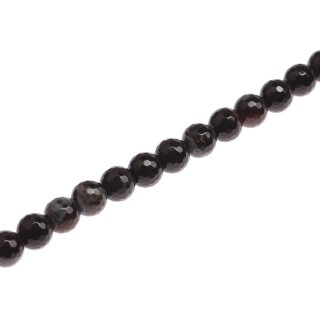 Stein Perlen Black agate round beads / 16mm.