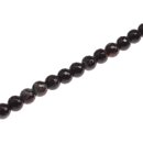 Stein Perlen Black agate round beads / 16mm.