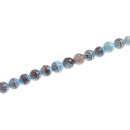 Stone agate faceted round beads / 14mm.