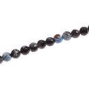 Stein Perlen Agate blue faceted round beads / 14mm.