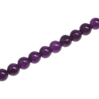 Stone agate purple   round beads / 12mm.