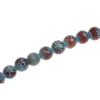 Stone agate blue faceted round beads / 12mm.