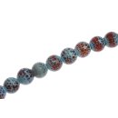 Stein Perlen agate blue faceted round beads / 12mm.