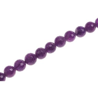 Stone Amethyst faceted round beads / 12mm.