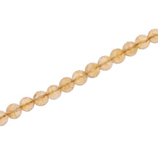 Stein Perlen Citrine faceted round beads / 10mm.
