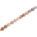 Stone grey agate faceted round beads / 10mm.