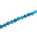 Stone blue agate faceted round beads / 10mm.