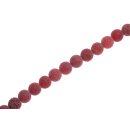 Stone Red line agate matt round beads / 10mm.