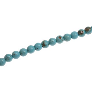 Stone SYN. Turquoise round beads / 8mm.