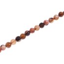 Stone pink agate faceted round beads / 8mm.