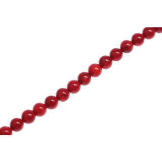 Stein Perlen red bamboo coral round beads / 8mm.