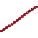 Stone red bamboo coral round beads / 8mm.