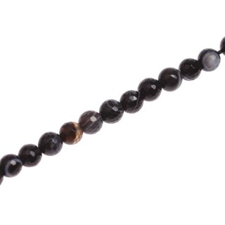 Stein Perlen purple agate faceted round beads / 8mm.