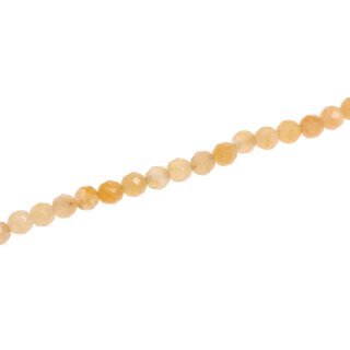 Steinperlen Honey jade faceted round beads / 6mm.