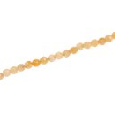 Stone Honey jade faceted round beads / 6mm.
