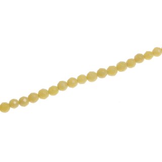 Stone Korean jade faceted round beads / 6mm.