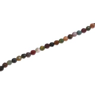 Stone Calcite mix faceted round beads / 6mm.