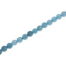 Stone Calcite blue faceted round beads / 6mm.
