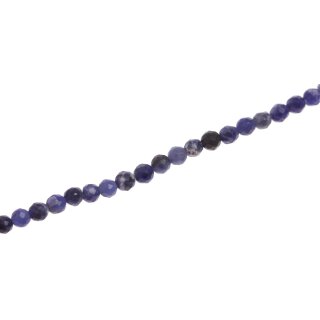 Stone sodalite faceted round beads / 4mm.