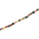 Stone Agate mix faceted round beads / 4mm.