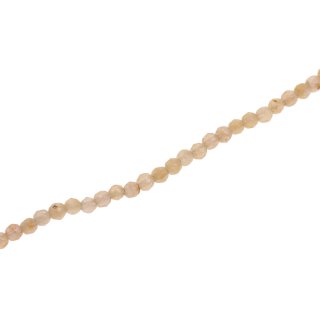 Stone Yellow jade faceted round beads / 4mm.