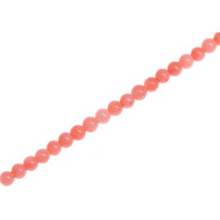 Stone dyed salmon bamboo coral  round beads / 3mm.