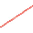 Stone dyed salmon bamboo coral  round beads / 3mm.