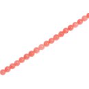 Stone dyed salmon bamboo coral  round beads / 3mm.