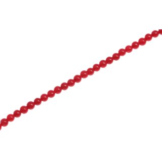 Stone dyed red bamboo coral round beads / 2mm.