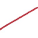 Stone dyed red bamboo coral round beads / 2mm.