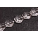 Stone Crystal faceted Flat irregular / 20x10mm.