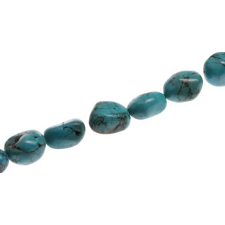 Stone Turquoise natural blue oval irregular / 30-35mm.