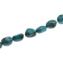 Stone Turquoise natural blue oval irregular / 30-35mm.