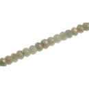 Stone Aquamarine faceted saucer   / 8x5mm.
