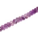 Steinperlen Amethyst faceted saucer   / 12x6mm.