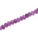 Stone Amethyst faceted saucer   / 9x6mm.