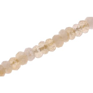 Stone citrine faceted saucer   / 8x5mm.