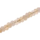 Stone citrine faceted saucer   / 8x5mm.